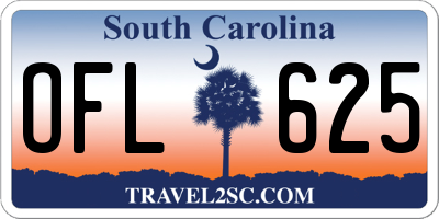 SC license plate OFL625
