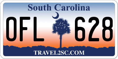 SC license plate OFL628