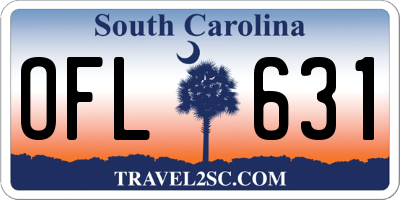 SC license plate OFL631