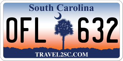 SC license plate OFL632