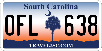SC license plate OFL638