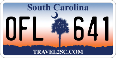 SC license plate OFL641