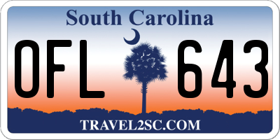 SC license plate OFL643