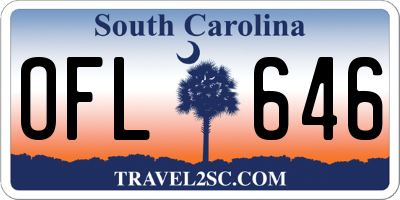 SC license plate OFL646