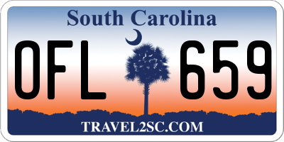 SC license plate OFL659