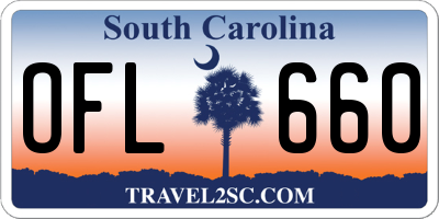 SC license plate OFL660