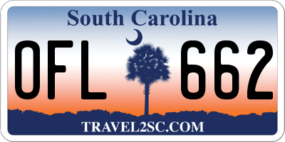 SC license plate OFL662