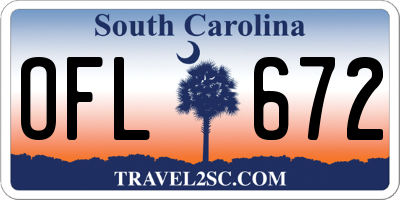 SC license plate OFL672