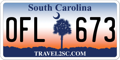 SC license plate OFL673