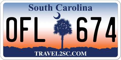 SC license plate OFL674