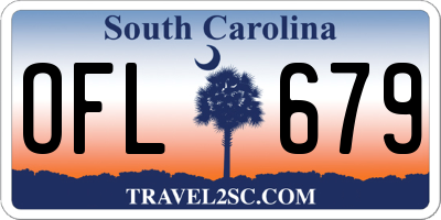 SC license plate OFL679