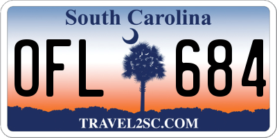 SC license plate OFL684