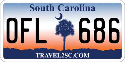 SC license plate OFL686