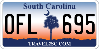 SC license plate OFL695