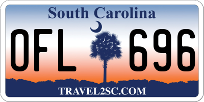 SC license plate OFL696