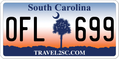 SC license plate OFL699