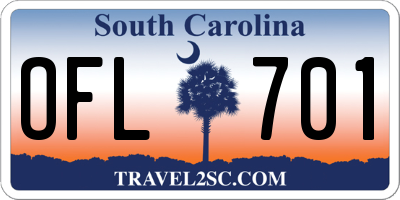 SC license plate OFL701