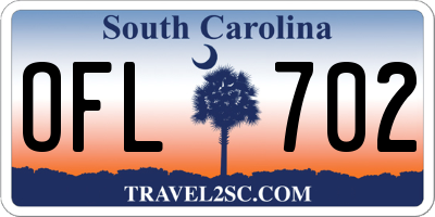SC license plate OFL702