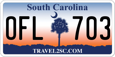 SC license plate OFL703