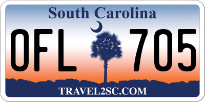 SC license plate OFL705
