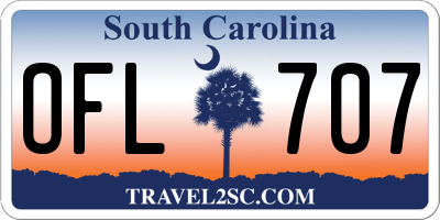 SC license plate OFL707