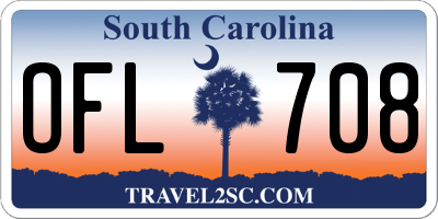 SC license plate OFL708