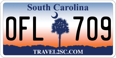 SC license plate OFL709
