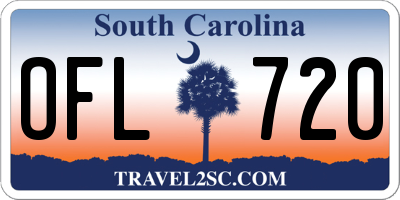 SC license plate OFL720