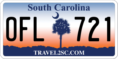 SC license plate OFL721