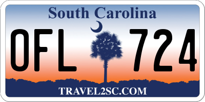SC license plate OFL724