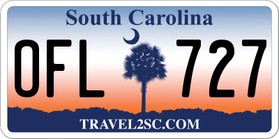 SC license plate OFL727