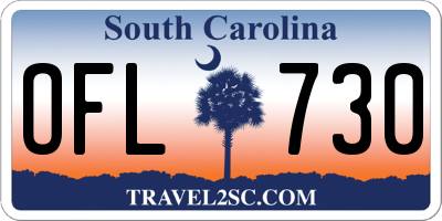 SC license plate OFL730