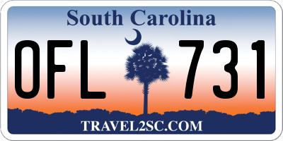 SC license plate OFL731