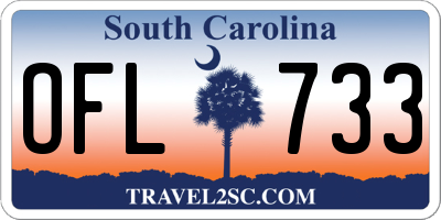 SC license plate OFL733