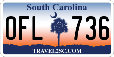 SC license plate OFL736