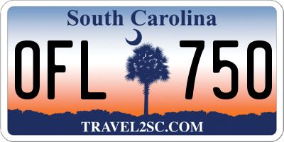 SC license plate OFL750