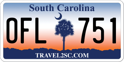 SC license plate OFL751