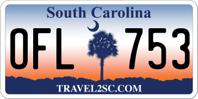 SC license plate OFL753