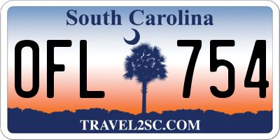 SC license plate OFL754