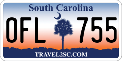SC license plate OFL755