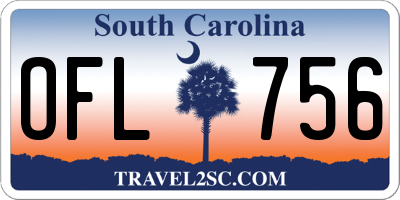 SC license plate OFL756