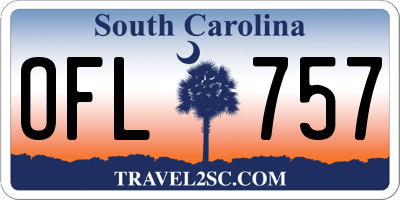 SC license plate OFL757