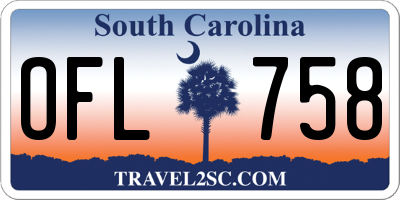 SC license plate OFL758