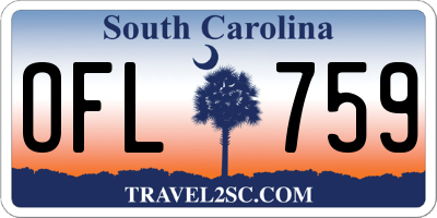 SC license plate OFL759