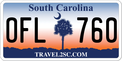 SC license plate OFL760