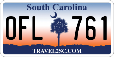 SC license plate OFL761