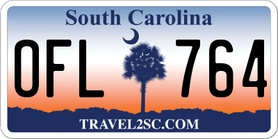 SC license plate OFL764