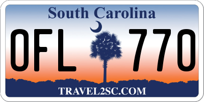 SC license plate OFL770