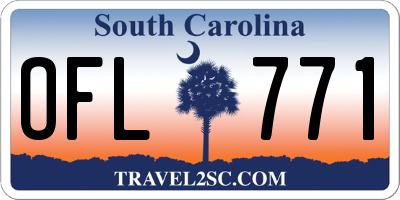 SC license plate OFL771