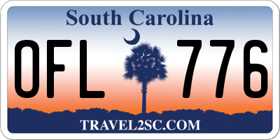 SC license plate OFL776